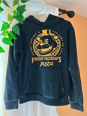 FNAF Five Nights at Freddy’s Boys Size Large 10/12 Charcoal Hoodie